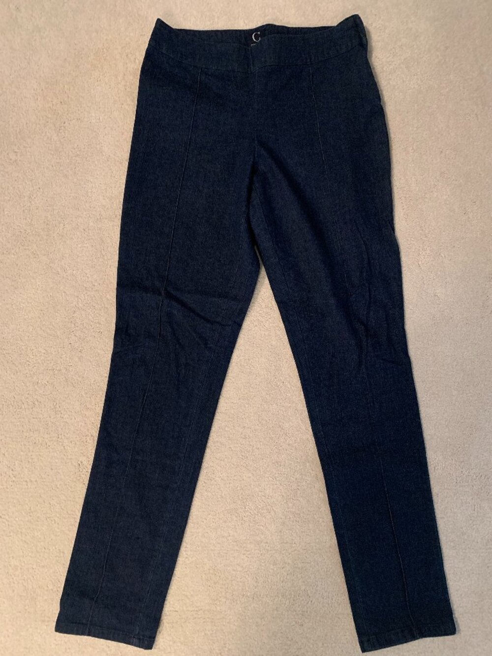Chadwicks Dark Blue Stretch Side Zip Jeggings Size 6P